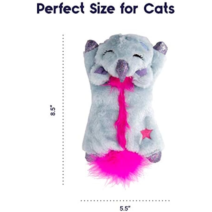 Petstages CUDDLE PAL MICROWAVEABLE PLUSH UNICORN CAT TOY - Image 3
